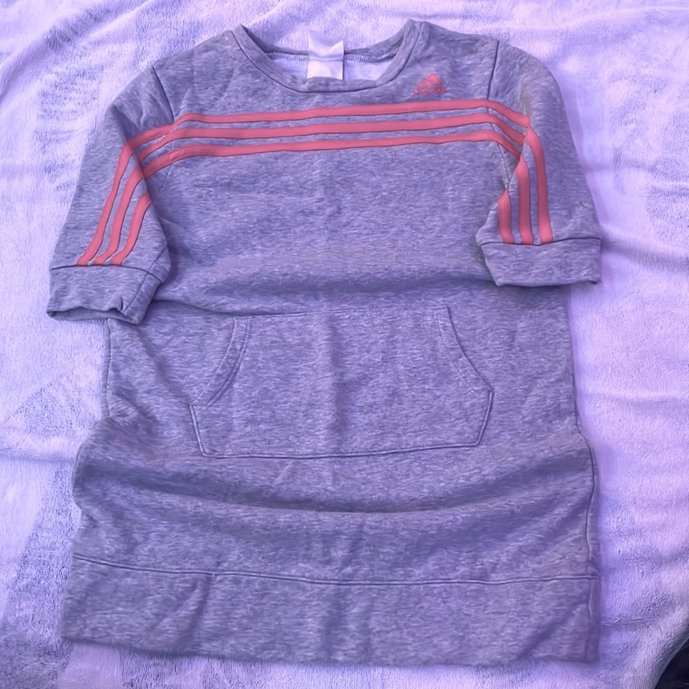 Gray sweatshirt dress size small 7/8 like new